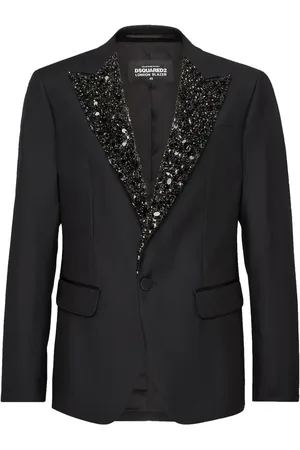 Dsquared2 Sequin-lapel single-breasted blazer