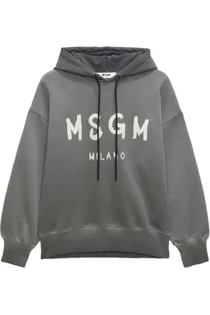 Msgm Logo-print cotton hoodie