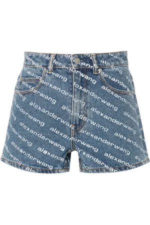 Alexander Wang Rhinestoned denim shorts