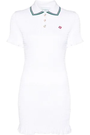 Casablanca Shirred polo minidress