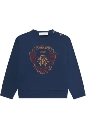 Roberto Cavalli Logo-embroidered cotton sweatshirt