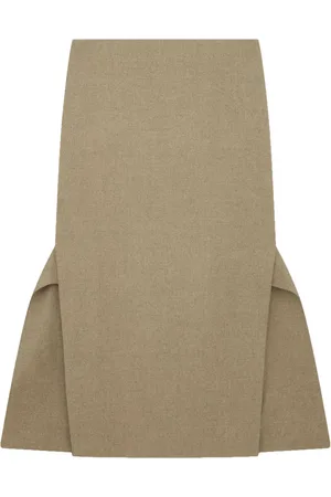 Stella McCartney Side-panel wool midi skirt