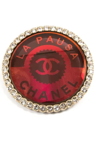 CHANEL 2019 La Pausa rhinestone brooch
