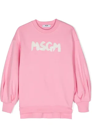 Msgm Logo-print jersey minidress
