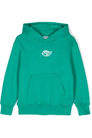 Msgm Milano-print cotton hoodie
