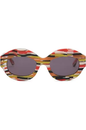 Marni Spacey Stripey Ik Kil Cenote oval-frame sunglasses