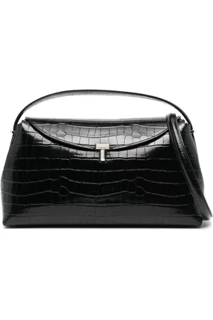 Totême T-lock leather top handle bag