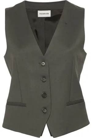 P.A.R.O.S.H. Single-breasted gabardine gilet