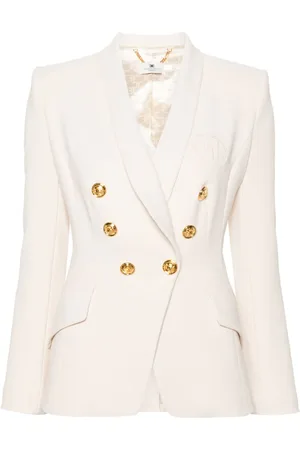 Elisabetta Franchi Double-breasted crepe blazer