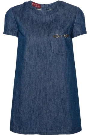 Gucci Horsebit-detail denim mini dress