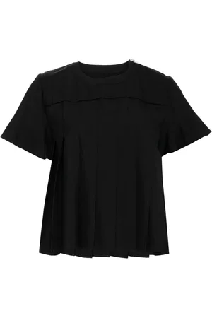 SACAI Pleated zipped T-shirt