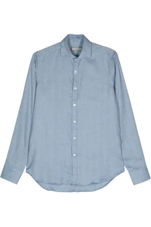 CANALI Cutaway-collar button-up shirt