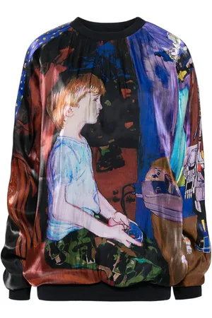 J.W.Anderson Graphic-print cotton-blend sweatshirt