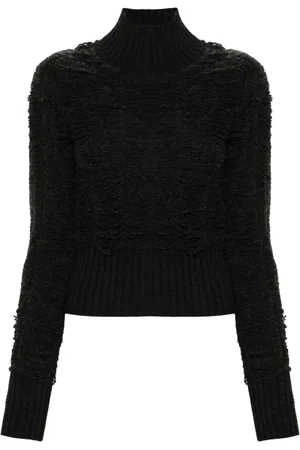 Maison Margiela High-neck distressed jumper