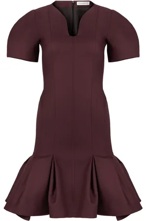 Nina Ricci Peplum-hem wool dress
