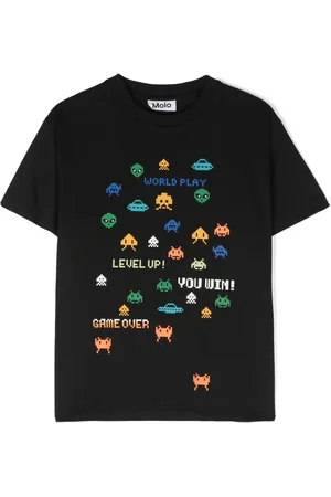 Molo Riley Game-over cotton T-shirt