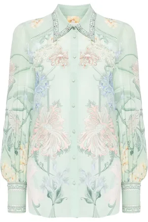 Camilla Floral-print chiffon blouse