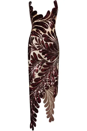 Oscar de la Renta Fern sequin-embellished midi dress