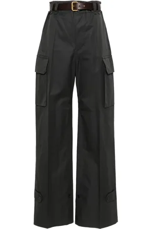 Saint Laurent Cassandre high-waist cargo trousers