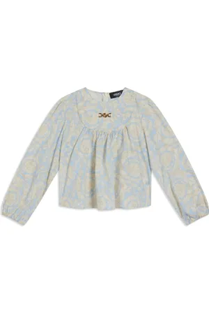 VERSACE Barocco-print cotton blouse