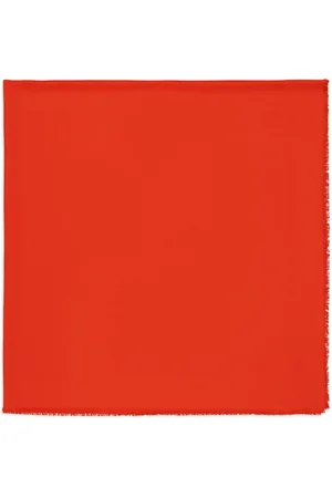 Fendi Logo-embroidered silk shawl