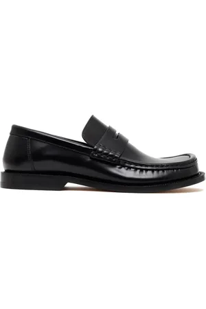 Loewe Campo asymmetrical leather loafers