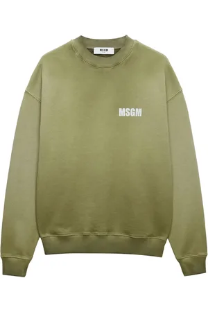 Msgm Gradient effect logo-printed sweatshirt