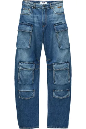 Msgm Logo-appliqué cargo jeans