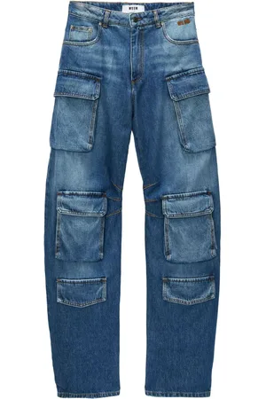 Msgm Logo-appliqué cargo jeans