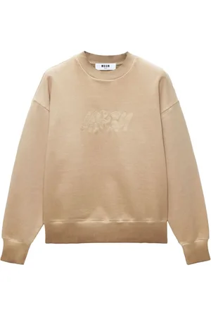 Msgm Logo-embroidered drop-shoulder sweatshirt