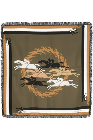 Longchamp Jumping 70 silk scarf
