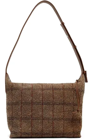 Loewe Cubi shoulder tartan bag