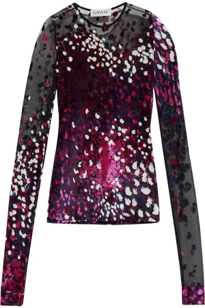 Lanvin Semi-sheer long-sleeve top