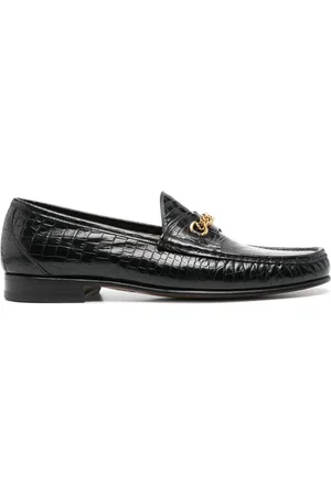Tom Ford Crocodile-effect leather loafers