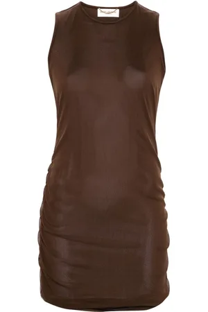 Saint Laurent Sleeveless tulle minidress