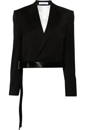 Helmut Lang Wrap cropped wool blazer