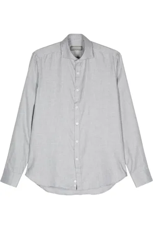CANALI Cutaway-collar button-up shirt