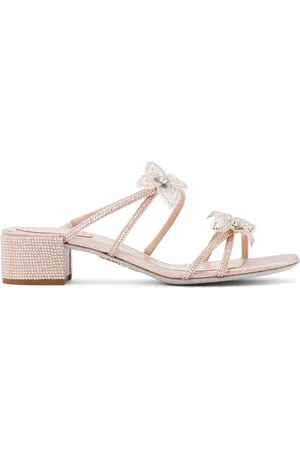 RENE CAOVILLA 40mm Cleo satin mules