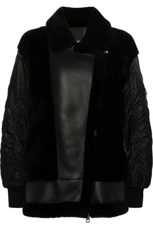 Blancha Panelled shearling jacket