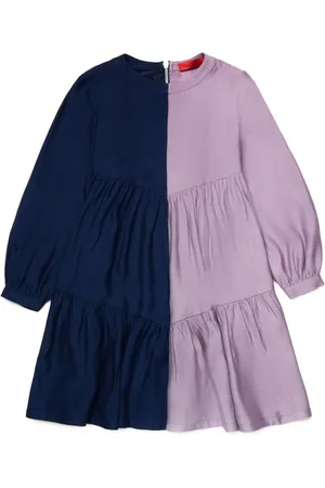 MAX&Co. Kids Colour-block pleated dress