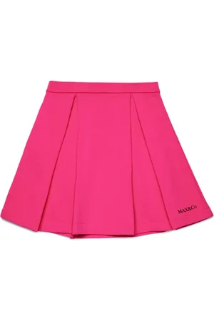 MAX&Co. Kids Raised-logo godet skirt