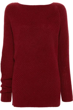 Serafini Round-neck asymmetric jumper
