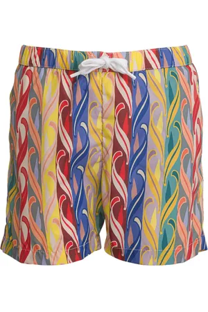 Etro Striped paisley-print swim shorts