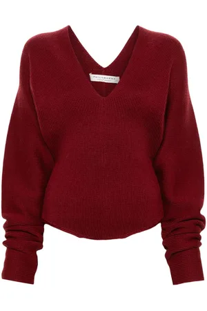 Serafini V-neck ribbed-knit jumper
