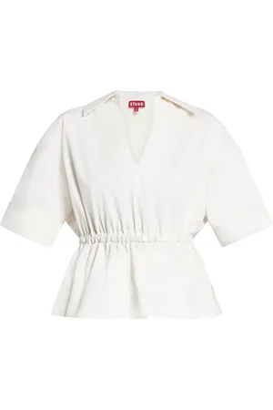 Staud Bristol peplum-hem blouse