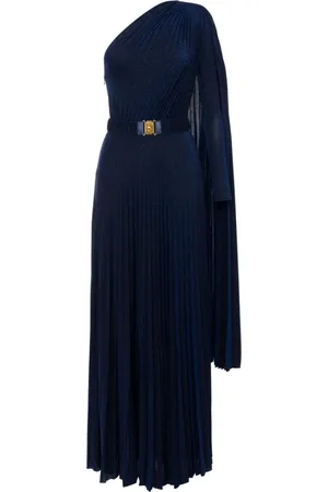 Elisabetta Franchi One-shoulder pleated gown
