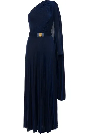 Elisabetta Franchi One-shoulder pleated gown