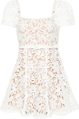 Self-Portrait Guipure-lace mini dress