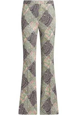 Etro Flared printed cady trousers