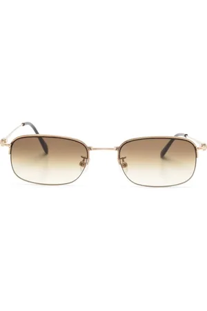 YOHJI YAMAMOTO Gradient-lenses oval-frame sunglasses